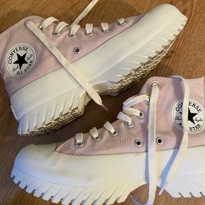converse high top lugged 2.0 in barely rose